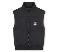 Dkny Kids logo-print puffer gilet - Black 12 yrs