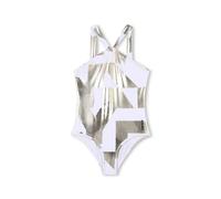 Dkny Kids logo-print swimsuit - Gold 4 yrs-5 yrs-16 yrs