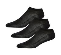 DKNY Layla Womens Socks - Pack of 3 | Comfortable & Breathable Trainer Socks for Women | Ankle Socks for Running, Gym, Casual Wear | Size 4-7 UK | Black
