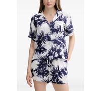 DKNY leaf-print pajama set - White XS-S