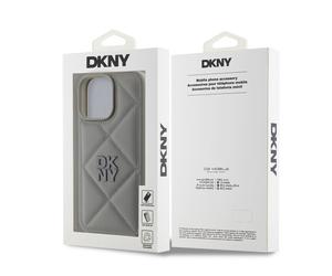 DKNY Leather Quilted Checkered Pattern MagSafe Impact Case for iPhone 16 Pro