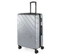 DKNY - Lightweight Suitcases Large - ABS Large Hard Shell Suitcase 75cm Travel Suitcase - Lightweight Suitcases Large with Combination Lock - Rigid, Silver