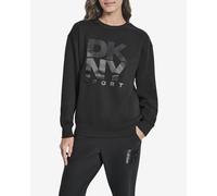 DKNY Logo Crew Sweatshirt Pure Black Women - L