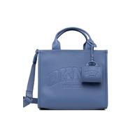 DKNY logo-embossed charm tote bag - Blue One Size