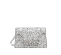 DKNY logo-plaque plaque crossbody bag - Silver One Size