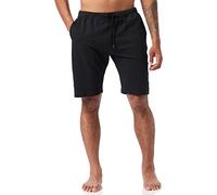 DKNY Loungewear Men’s Lounge Short, Designer Branded Waistband & Side Stripe - Black Sleepwear, Small