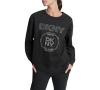 Dkny Medallion Logo Long Line Sweatshirt