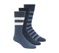 DKNY Men's 3 Pack Cotton Crew Socks, Navy/Denim, 9-13 UK (Pack of 3)
