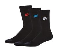 DKNY Mens 3 pack Gift Socks Fink Cotton Black Mens 7-11