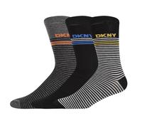 DKNY Mens 3 pack Socks Walnut Cotton Black/grey Mens 7-11