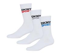 DKNY Mens 3 pack Sport Socks Dogwood Cotton White Mens 7-11