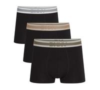 DKNY Mens Greenville Three Pack Bamboo Boxer Trunks Black S