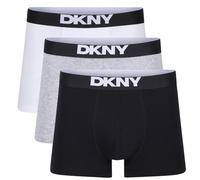 DKNY Men's Men's Boxer Shorts | Soft to Touch Cotton With Elasticated Waistband Men s DKNY Trunks NEW YORK Designer Underwear for Men Pack of 3 White, White, L UK