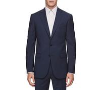 DKNY Men's Modern Fit High Performance Suit Separates Business Jacket, Navy Solid, 38