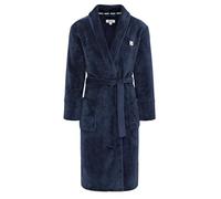 DKNY Men's Fleece Dressing Gown, Supersoft Fleece Robe with Shawl Collar and Deep Pockets, Fluffy and Comfortable, Mens Dressing Gown for Home