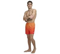 DKNY Men's Lightweight Quick Dry Volley UPF 40+ Protection Swim Trunk, Orange, Medium