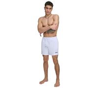 DKNY Men's Lightweight Quick Dry Volley UPF 40+ Protection Swim Trunk, White, Medium