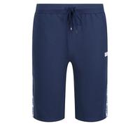 DKNY Men's Lounge Shorts with Branded Taping and Cord Ends in Navy-100% Cotton, Navy, Extra Large