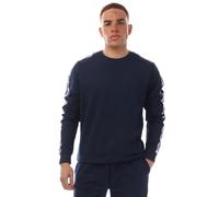 DKNY Men's Mens Dkny Long Sleeved Top in Navy With Taped Branded Arm Detailing - 100% Cotton Pullover Sweater, Navy, M UK