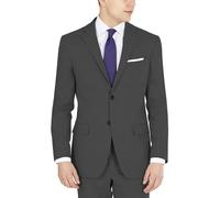 DKNY Men's Modern Fit High Performance Suit Separates Business Jacket, Charcoal Solid, 42 Short