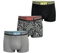 DKNY Mens Premium Supersoft Modal Cotton Boxer Trunks Shorts (3-Pack)