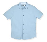 DKNY Mens Short Sleeve Button Down Shirts - Modern Fit, Breathable Stretch Cotton, Button Up Short Sleeve Dress Shirt for Men, Skyline, XL