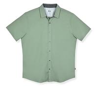 DKNY Mens Short Sleeve Button Down Shirts - Modern Fit, Breathable Stretch Cotton, Button Up Short Sleeve Dress Shirt for Men, Parkway, Large