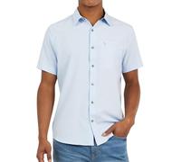 DKNY Mens Short Sleeve Button Down Shirts - Quick Dry Shirts for Men | Wrinkle Resist Stretch Mens Button Up Shirts, Skyfall, S