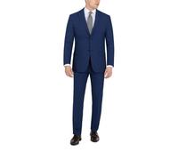 DKNY Men's Suit Dress Pants, Blue Plaid, 34
