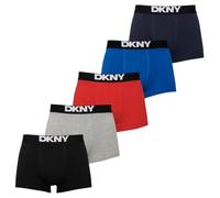 DKNY Men's Walpi Boxer Shorts, Black/Grey/Red/Blue, XL