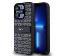 DKNY Mono Stripe & Metal Logo Case for iPhone 15 Pro Max - Black