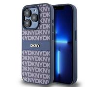 DKNY Mono Stripe & Metal Logo Case for iPhone 15 Pro Max - Blue