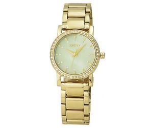 DKNY NY4792 | Women's Analog Watch | Gold-Tone Bracelet | Crystal Bezel | Mother