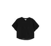DKNY openwork sleeve T-shirt - Black XS-S-M-L