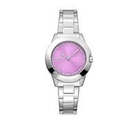 DKNY Park Ave Logo Analogue Plain 3-Hand Japanese Movement Round Dial Strap 14 x 12 mm 50 m Waterproof Women's Watch DK1L021M00, silver, casual