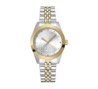 DKNY Parsons Logo Quartz Watch 5 ATM, Silver/Gold, Standard Size, Modern