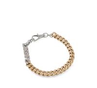 DKNY Paula logo-plaque curb-chain bracelet - Gold OS