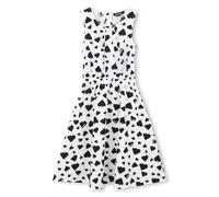 Dkny - Printed Cotton Dress - White Black - Girl - 10 Years