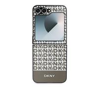 DKNY Protective Case for Galaxy Z Flip 6 with Bottom Band, Brown