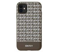 DKNY Protective Case for iPhone 11 with Bottom Band, Brown