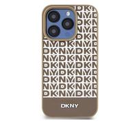 DKNY Protective Case for iPhone 15 Pro Max with Bottom Band, Brown