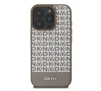 DKNY Protective Case for iPhone 16 Pro Max with Bottom Band, Brown