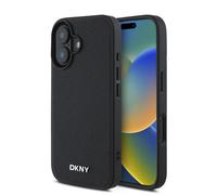Dkny Pu Leather Metal Logo Magsafe Iphone 16 Plus Phone Case