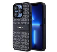 DKNY Mono Stripe & Metal Logo Case for iPhone 15 Pro Max - Black