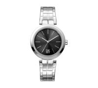 DKNY Quartz Watch Downtown Midi Quartz 5 ATM, Silver/Black, Standard Size, Modern