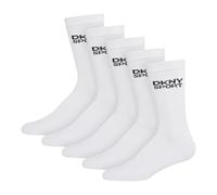 DKNY Radde Men's Socks | Cotton Blend Crew Socks | Moisture Wicking Socks | Knitted logo | Mens Thick Socks | Breathable And Comfortable Mens Socks | Pack of 5 Classic Crew Socks | Size 7-11