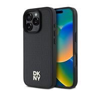 DKNY Repeat Pattern Metal Logo PU Leather Phone Case with MagSafe Compatible with iPhone 16 Pro/Pro Max (Pro)