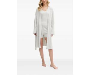DKNY ribbed belted robe - Grey XS