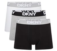 DKNY Mens Seattle Three Pack Trunks Black/Grey/White L