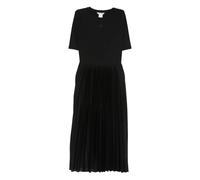 DKNY short-sleeve pleated midi dress - Black S-M-L-XL